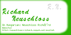 richard neuschloss business card